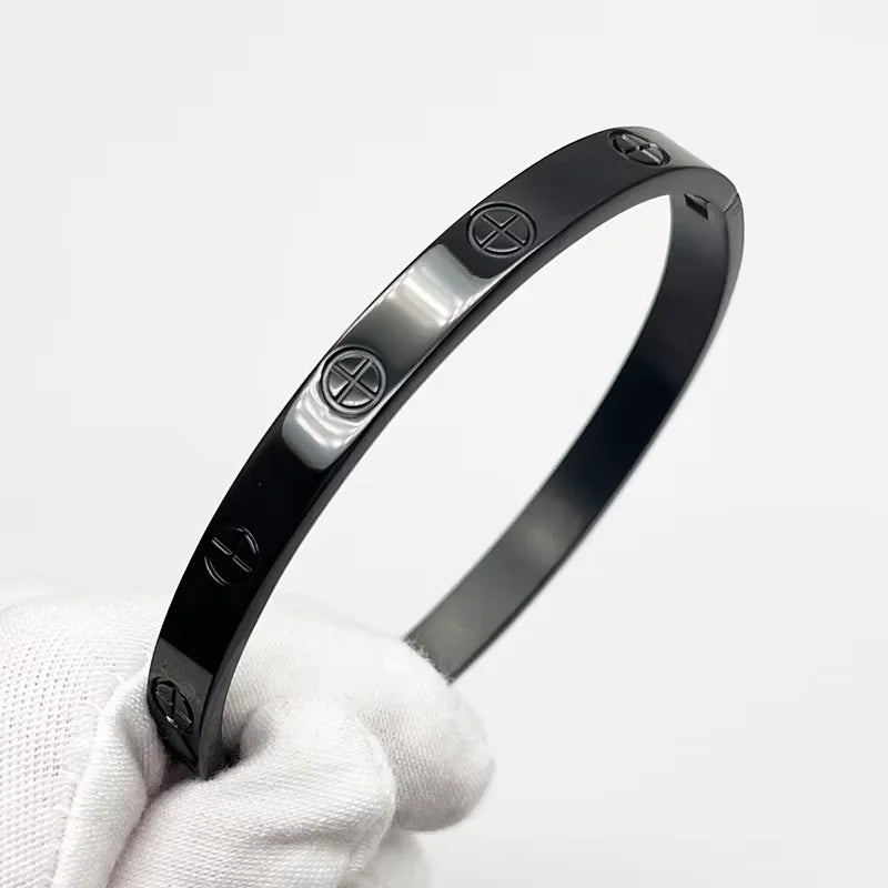 Joyería de marca de lujo, abalorio de acero inoxidable a la moda, joyería de lujo, brazalete de amor, pulseras Cartierred de tornillo